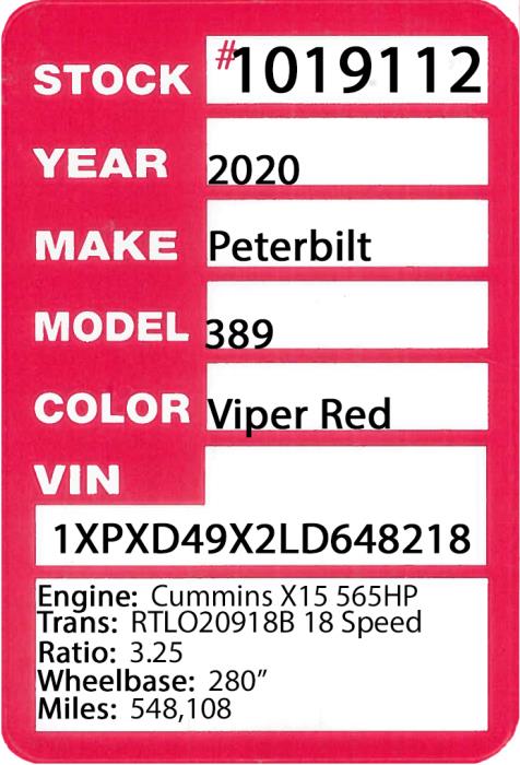 2020 Peterbilt 389-31