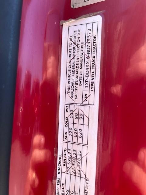 2022 Peterbilt 579-16