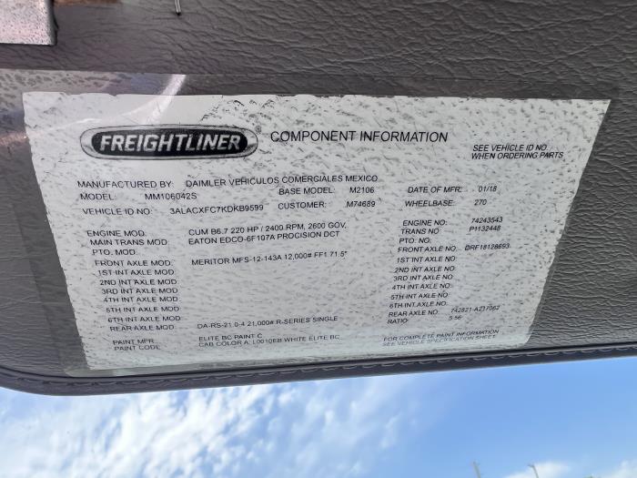 2019 Freightliner Business Class M2 106-19