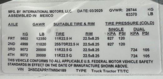 2026 International LT625-19