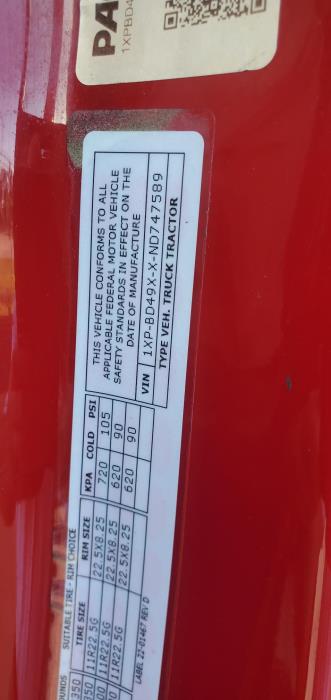 2022 Peterbilt 579-17