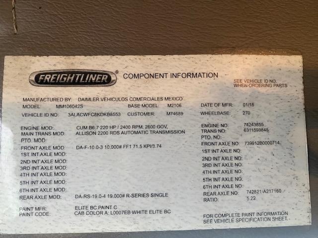 2019 Freightliner Business Class M2 106-26