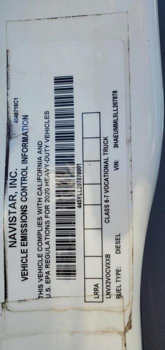 2020 International MV607-17