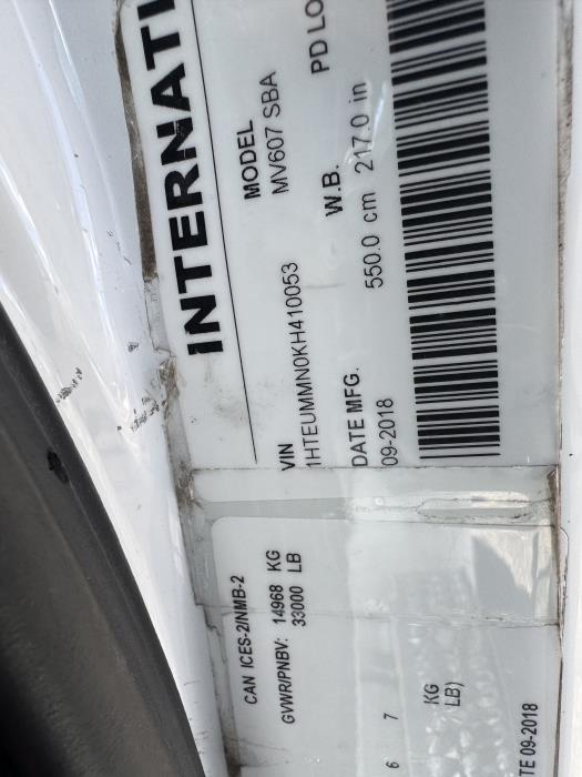 2019 International MV607-10