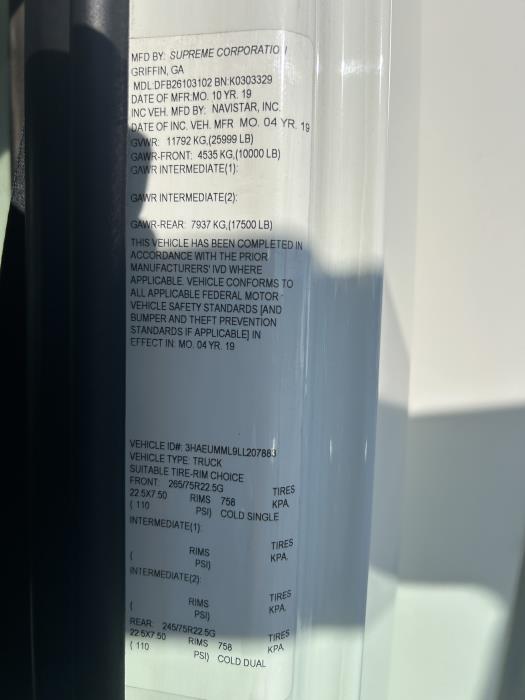 2020 International MV607-23