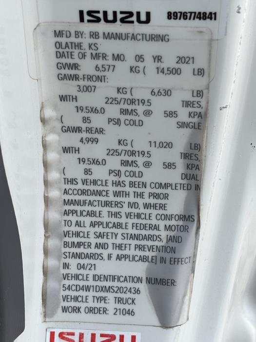 2021 Isuzu HPR HD-15