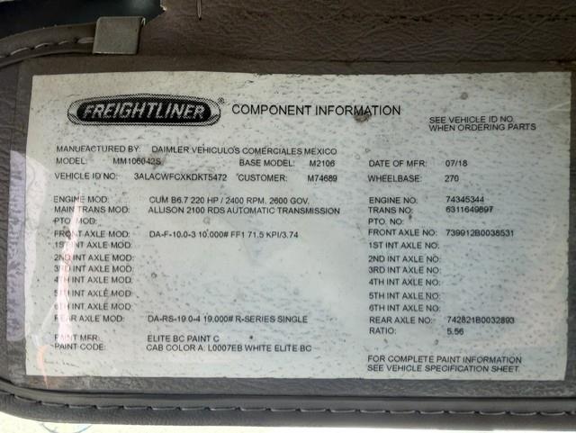 2019 Freightliner Business Class M2 106-13