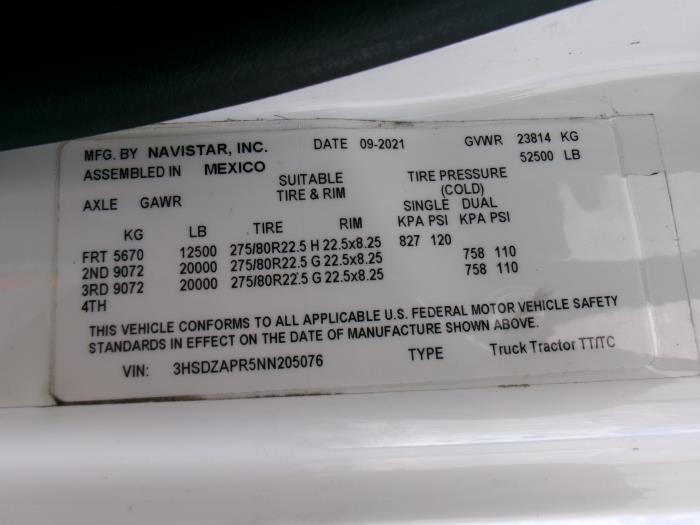 2022 International LT625-21